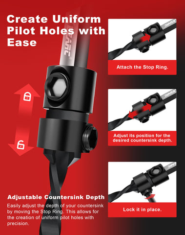 EZARC quick-change 1/4 inch hex shank enables fast bit swaps.