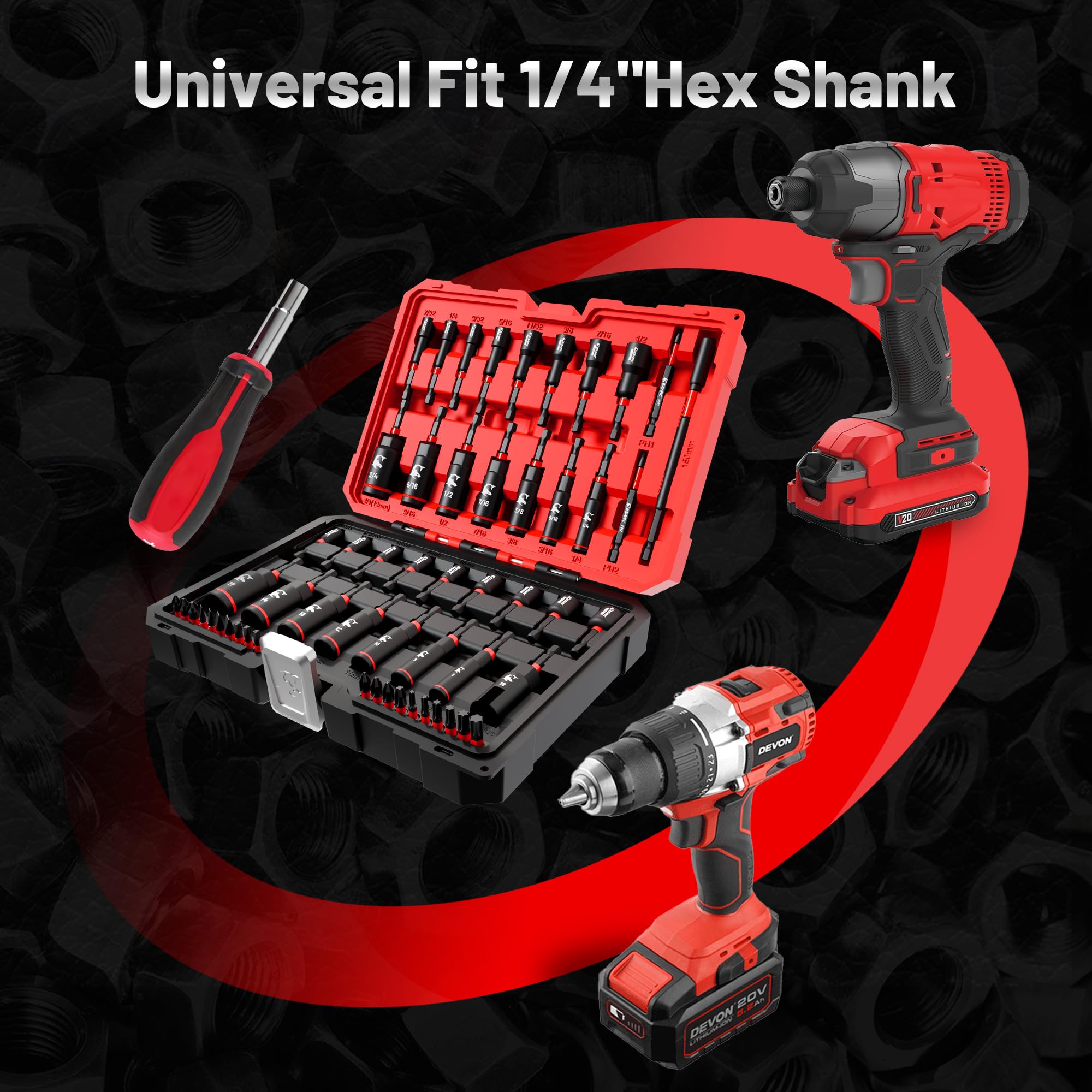 EZARC quick-connect hex shank for fast bit changes