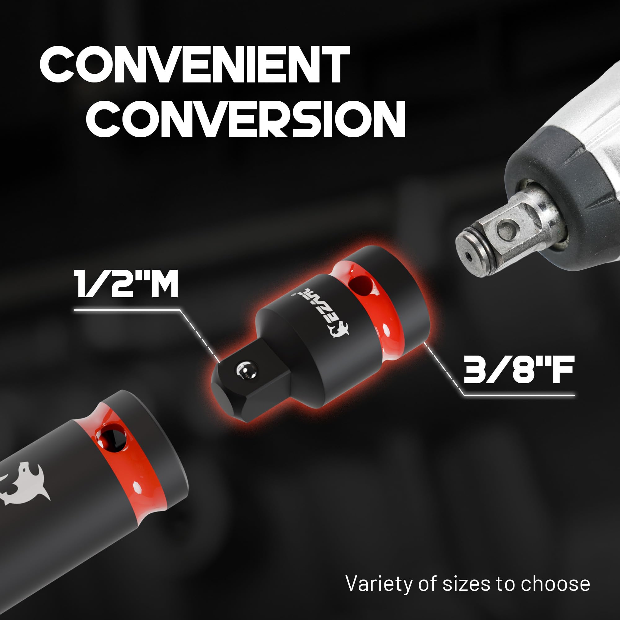 EZARC reducers enable size conversion for cross-drive usability.