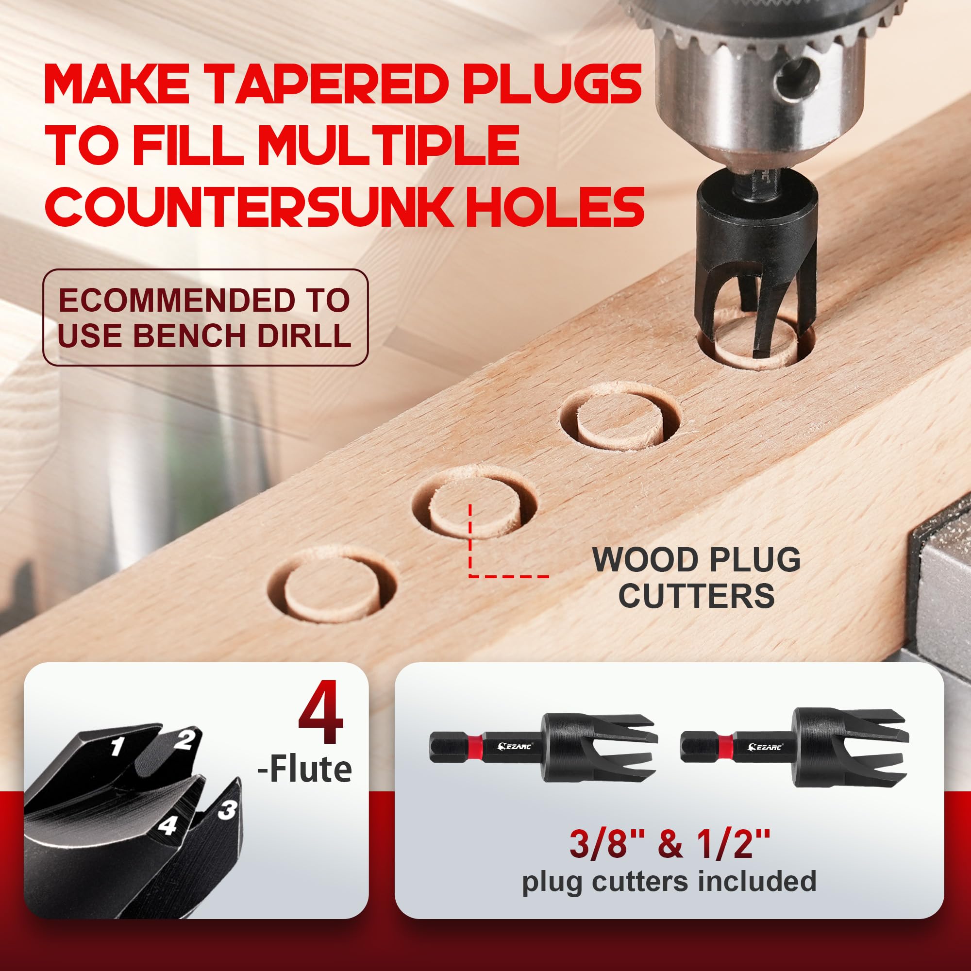 EZARC S2 screwdriver bits included for versatile fastenings.