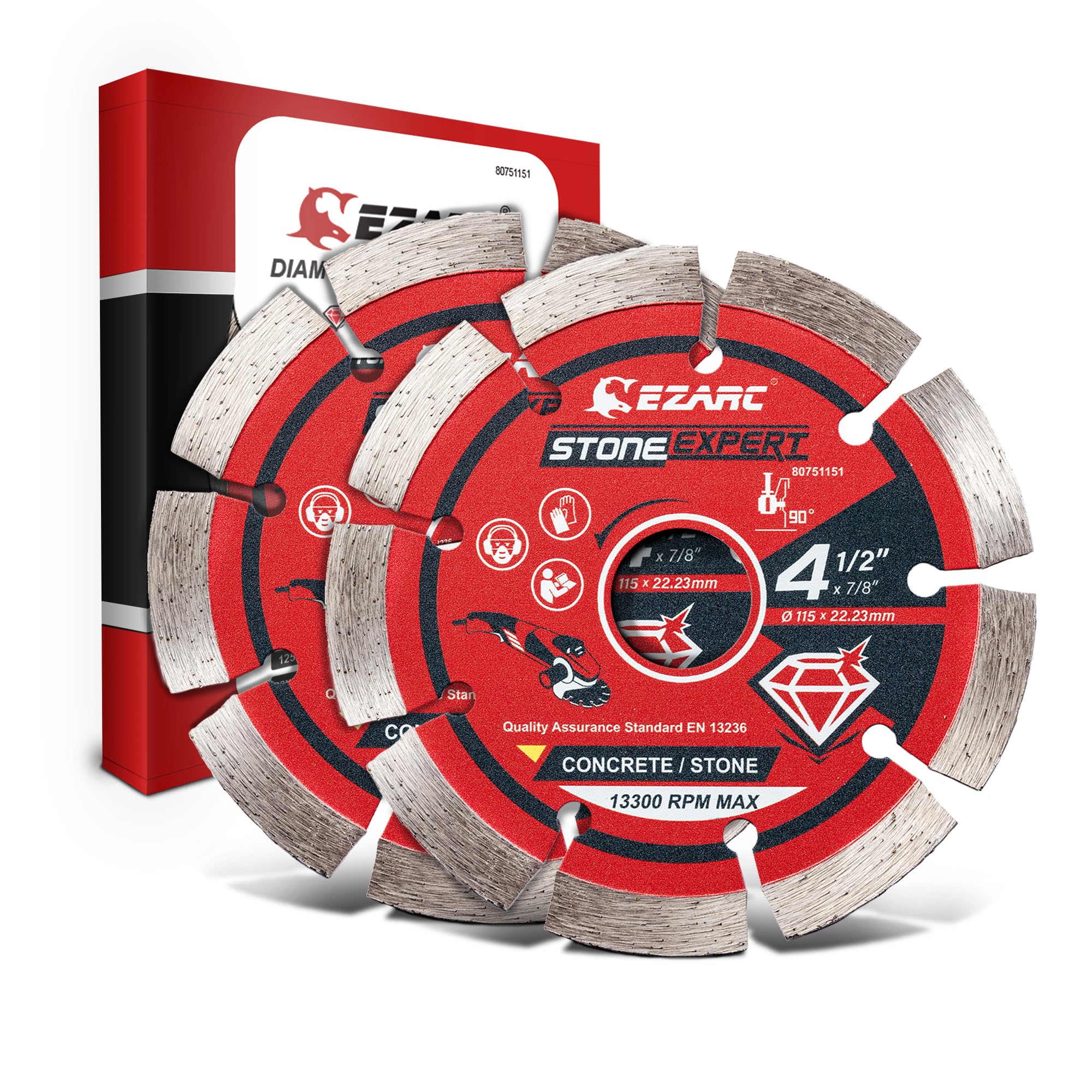 EZARC segmented diamond blade cutting concrete with fast, clean results