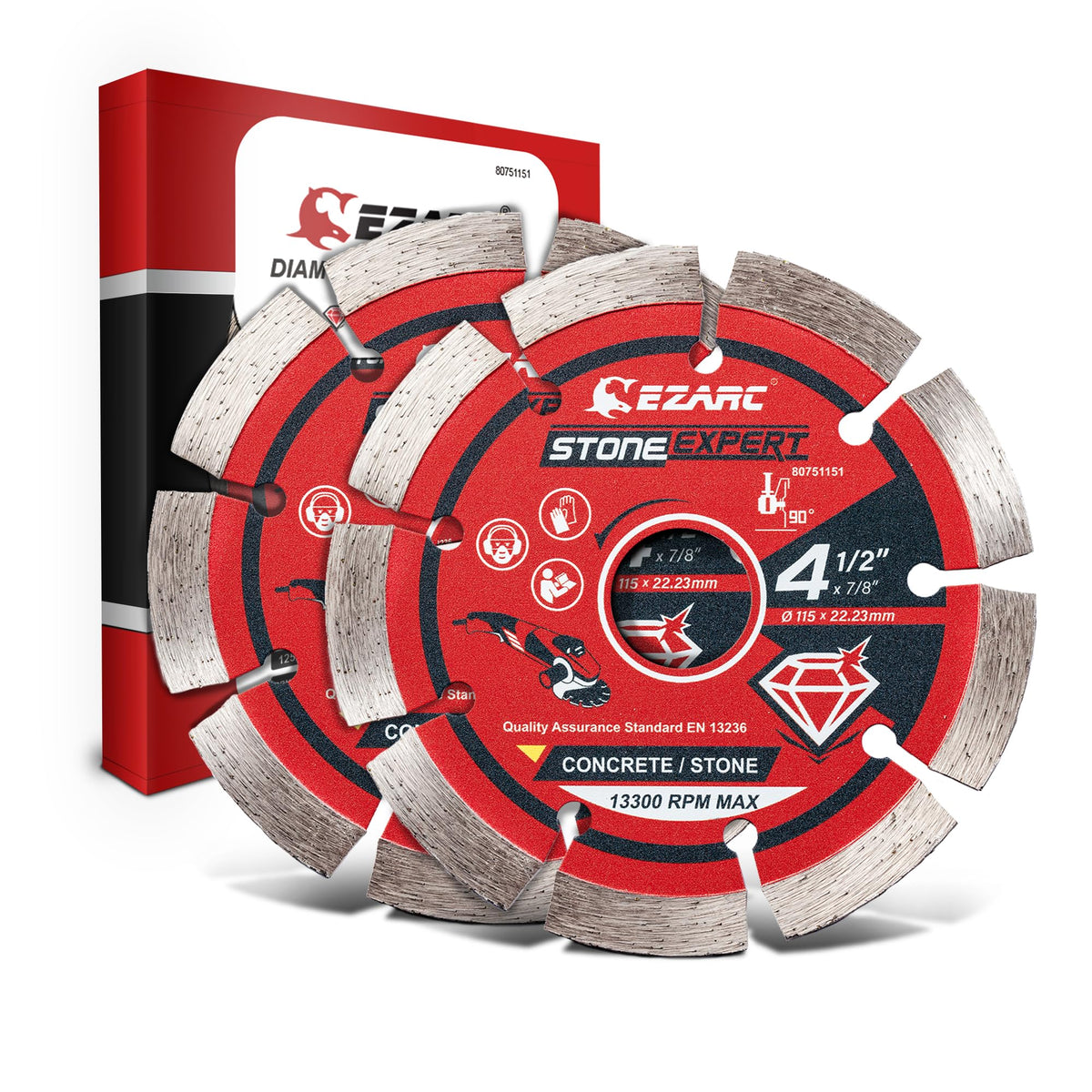EZARC segmented diamond blade cutting concrete with fast, clean results