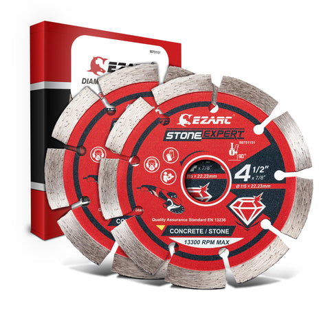 EZARC segmented diamond blade cutting concrete with fast, clean results