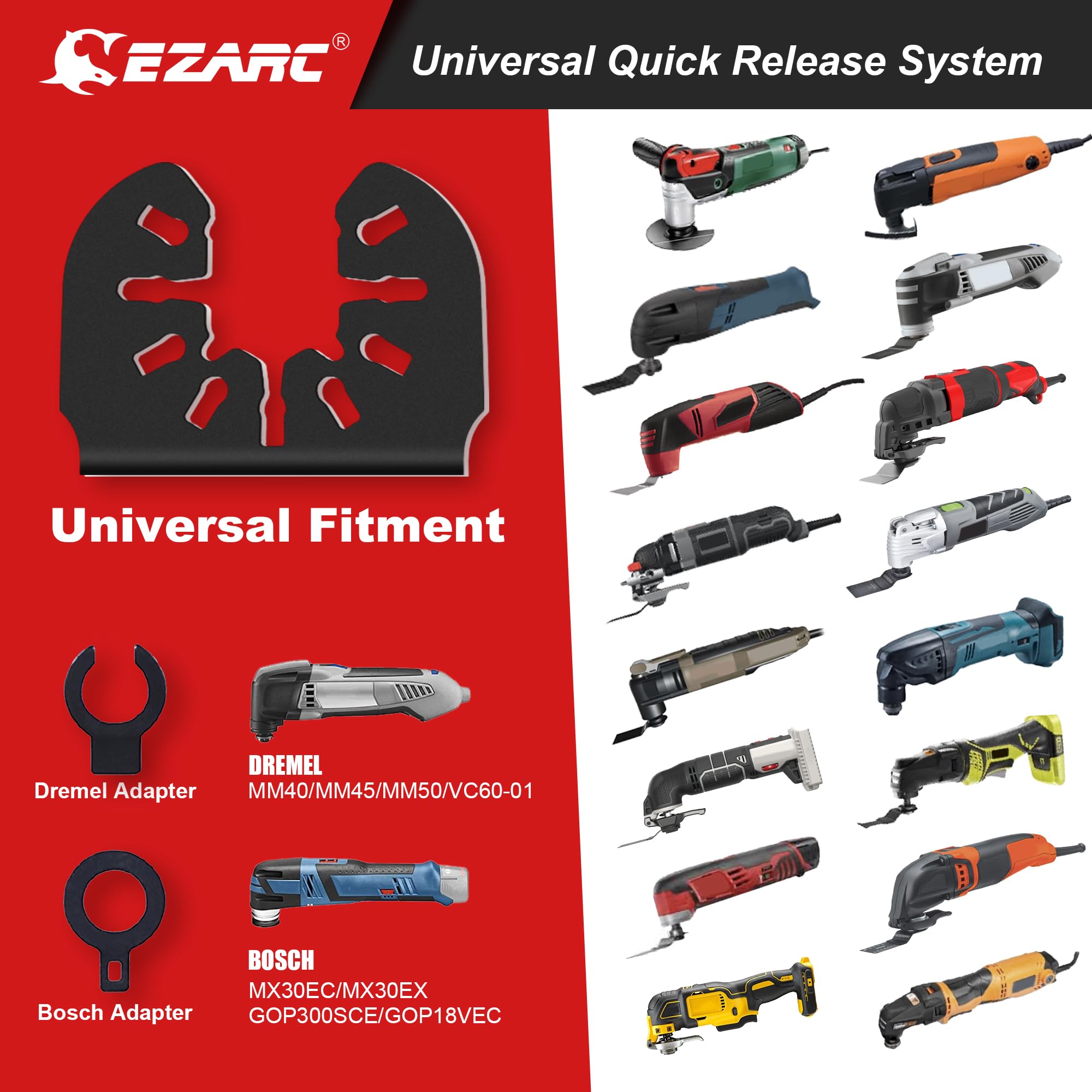 EZARC blades provide a clean cut on cardboard and PVC for neat results.