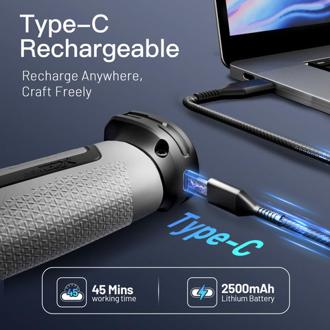 EZARC USB-C rechargeable glue gun for portable crafting sessions.