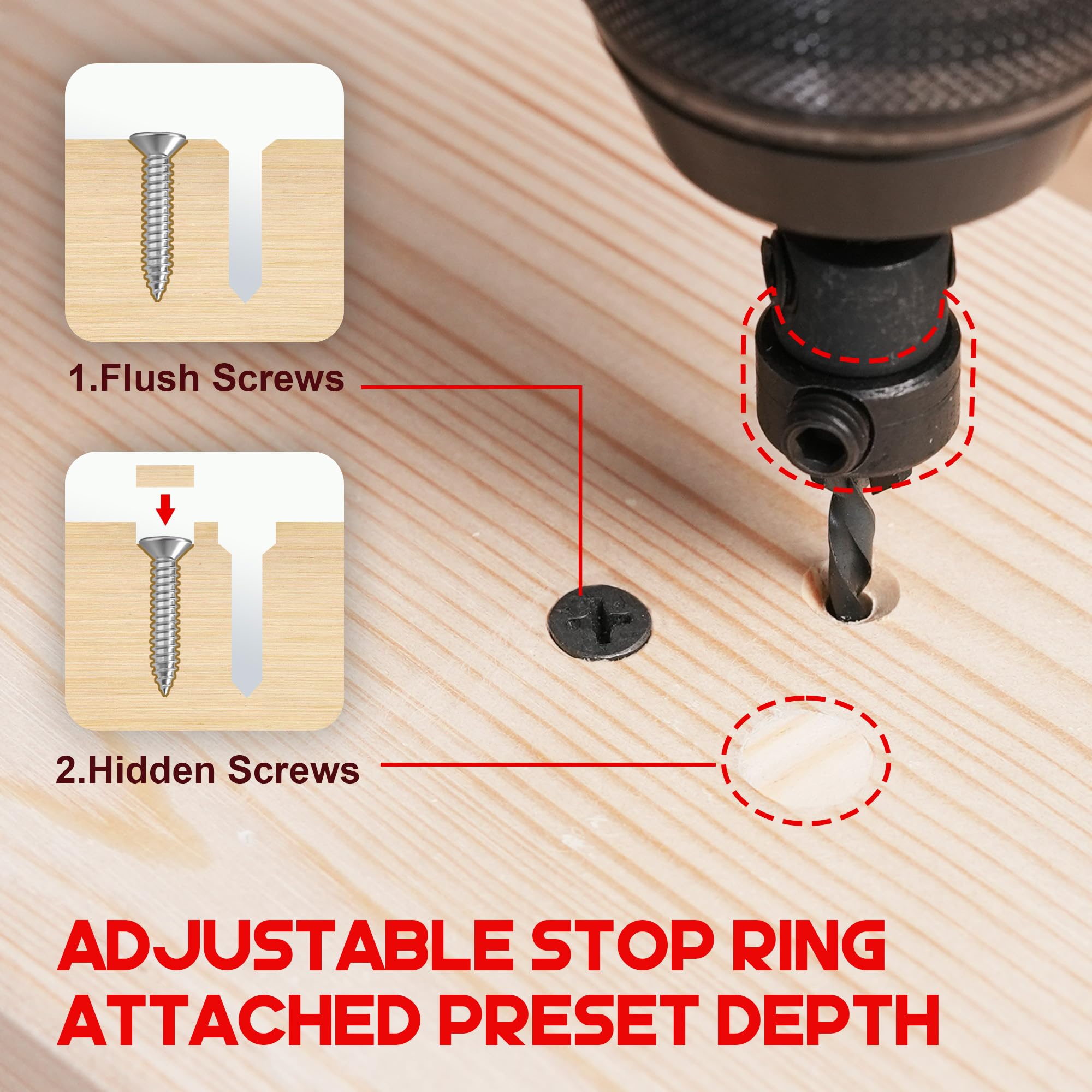 EZARC wood plug cutters for neat plugs in finished holes.