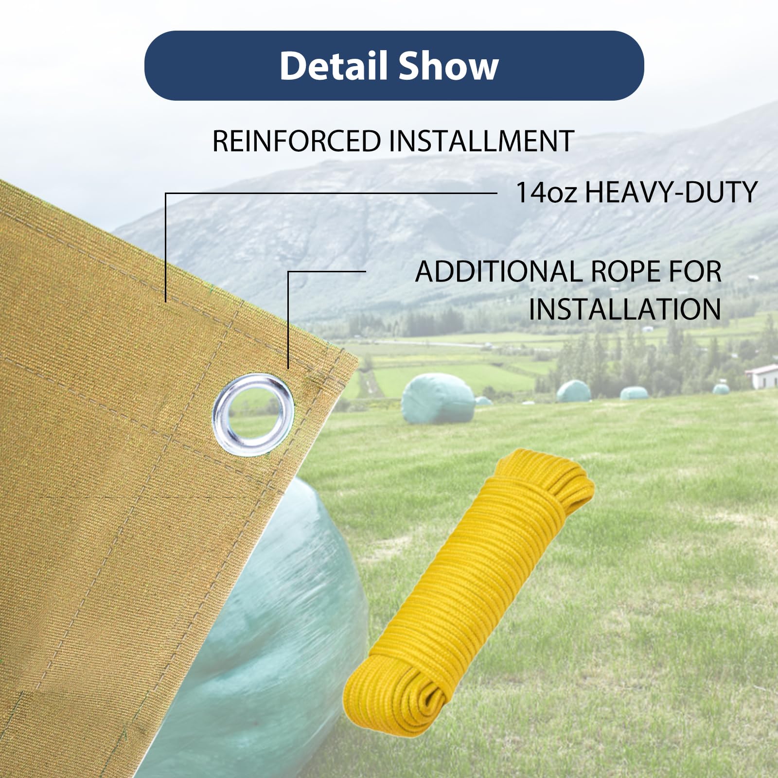 Tarp stretched over gear in drizzle highlighting water resistance.
