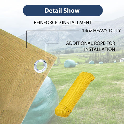 Tarp stretched over gear in drizzle highlighting water resistance.