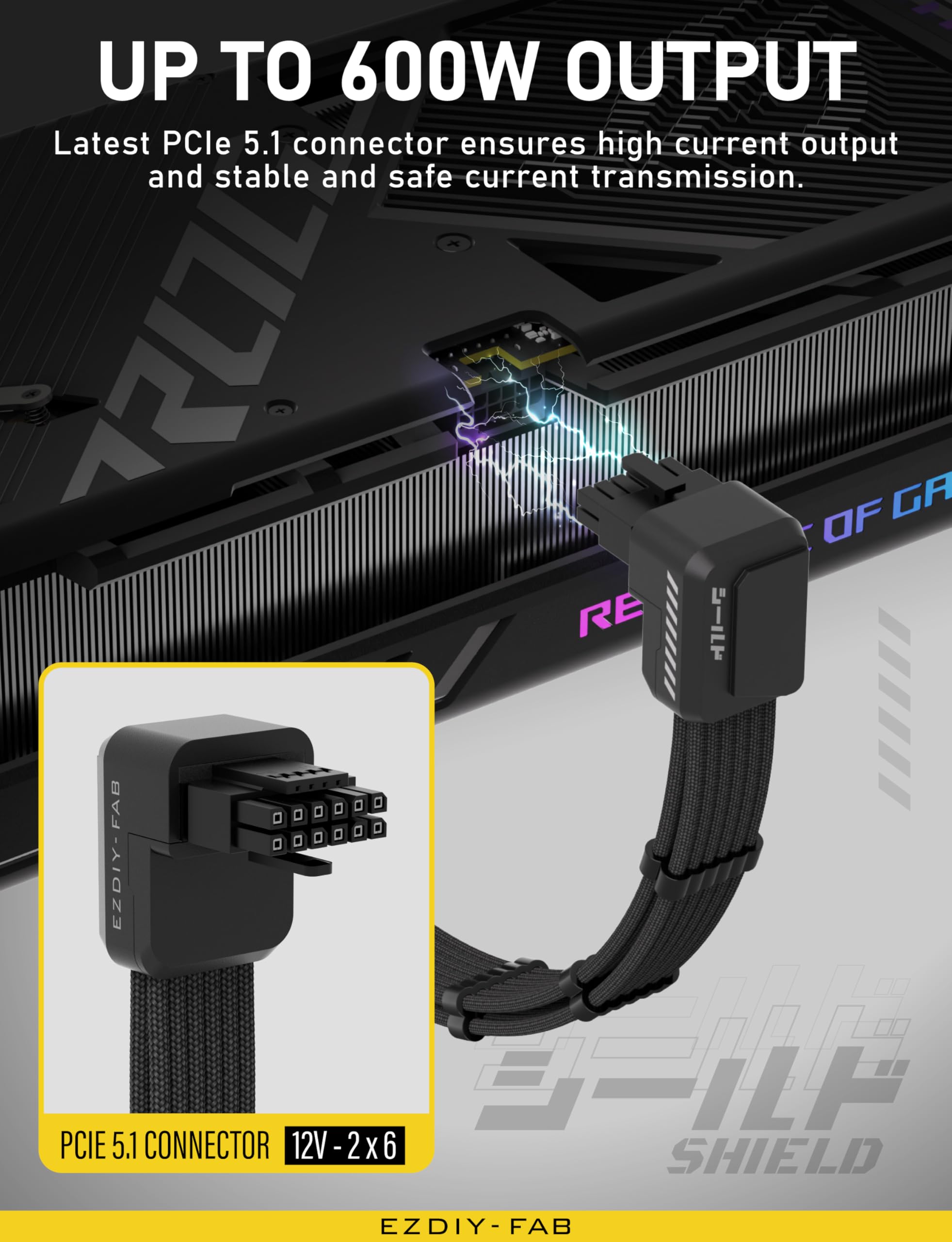 EZDIY-FAB Shield compact 90-degree design aids cable management in tight spaces