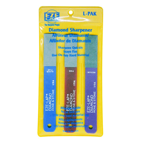 EZE-LAP EZLPACK-BRK paddles laid out for efficient sharpening tasks