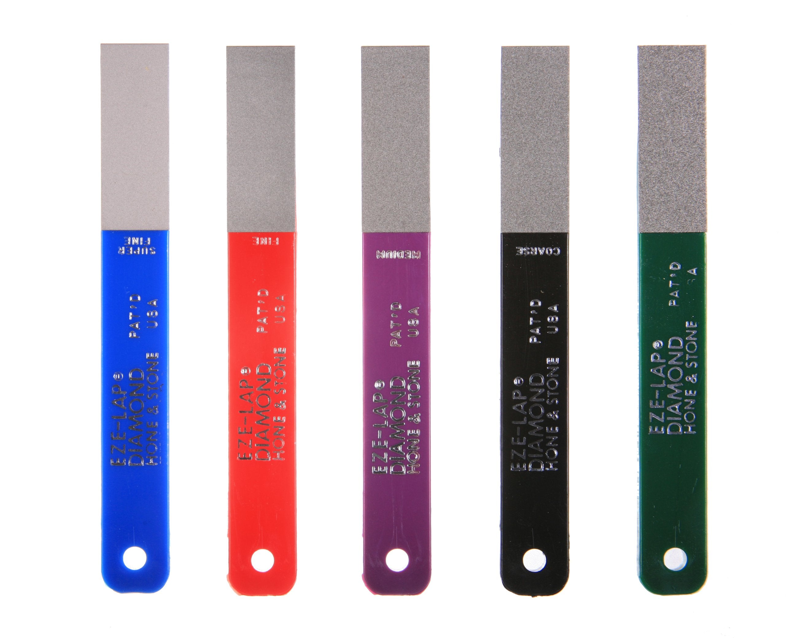 EZE-LAP L PAK5 color coded diamond hones for precise edge sharpening