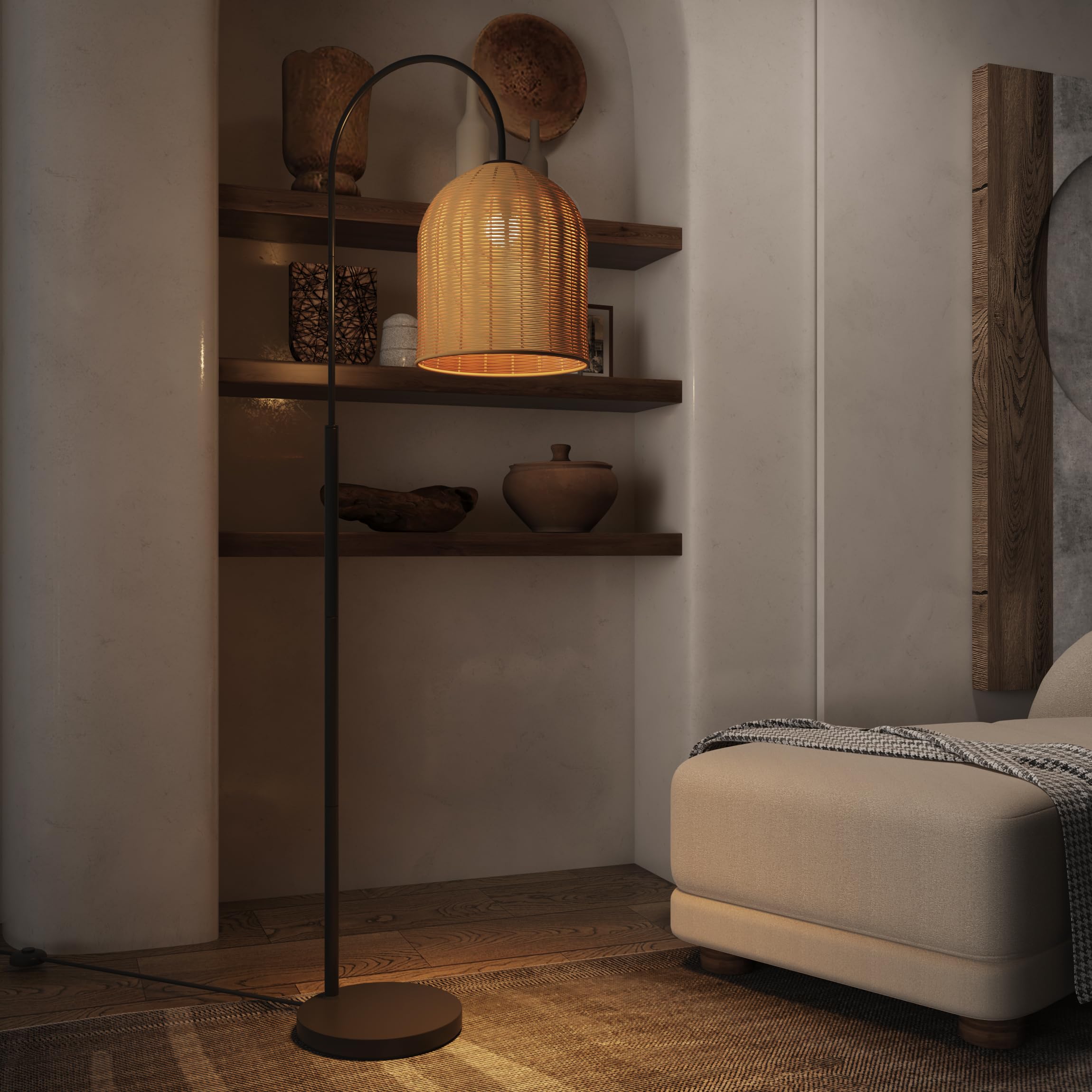 EzeeLum seventy-one-inch cord enables flexible lamp positioning.