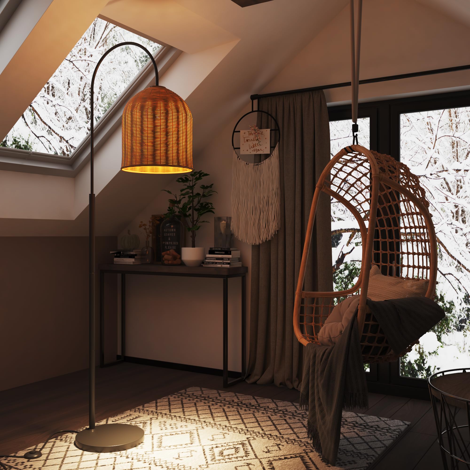 EzeeLum weighted base provides stable placement even in breezy rooms.