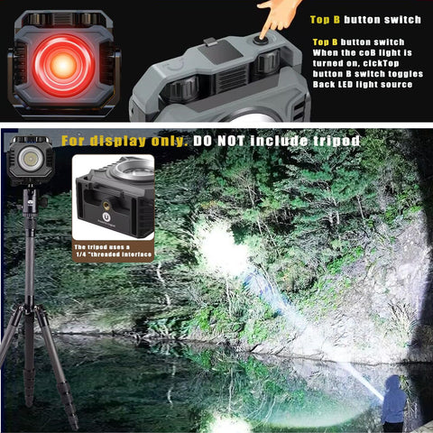 EzoLife COB work light 5000mAh battery for extended use.