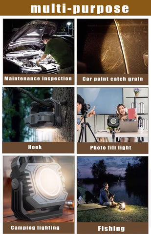 EzoLife COB work light IP66 waterproof for wet environments.