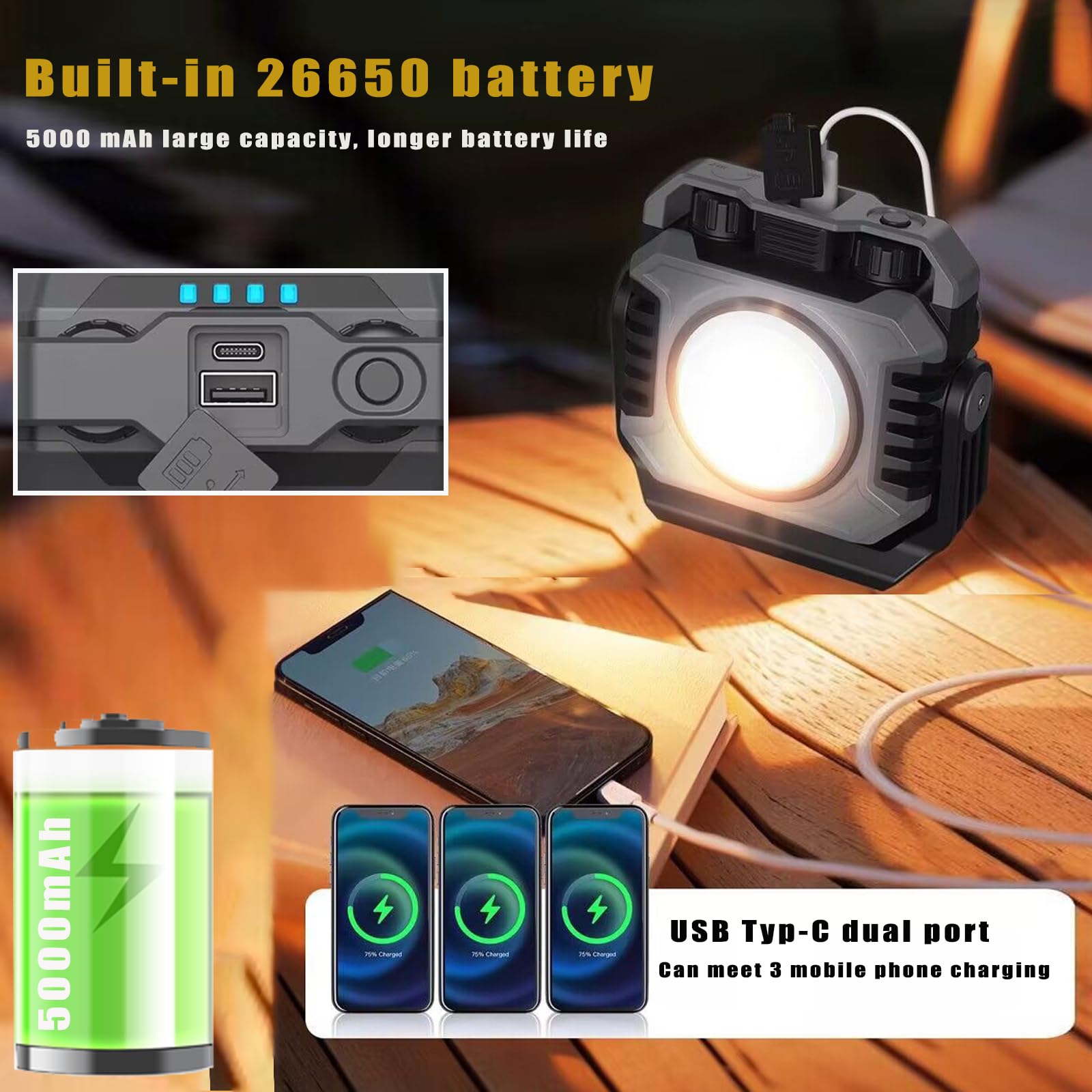 EzoLife COB work light LED-spot beam for precise illumination.