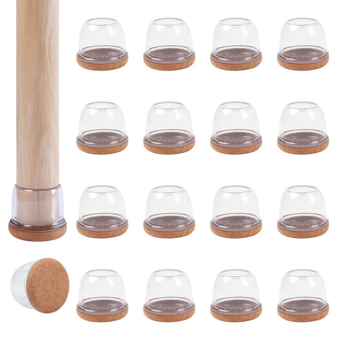 Ezprotekt clear chair leg protectors close-up preventing floor scratches