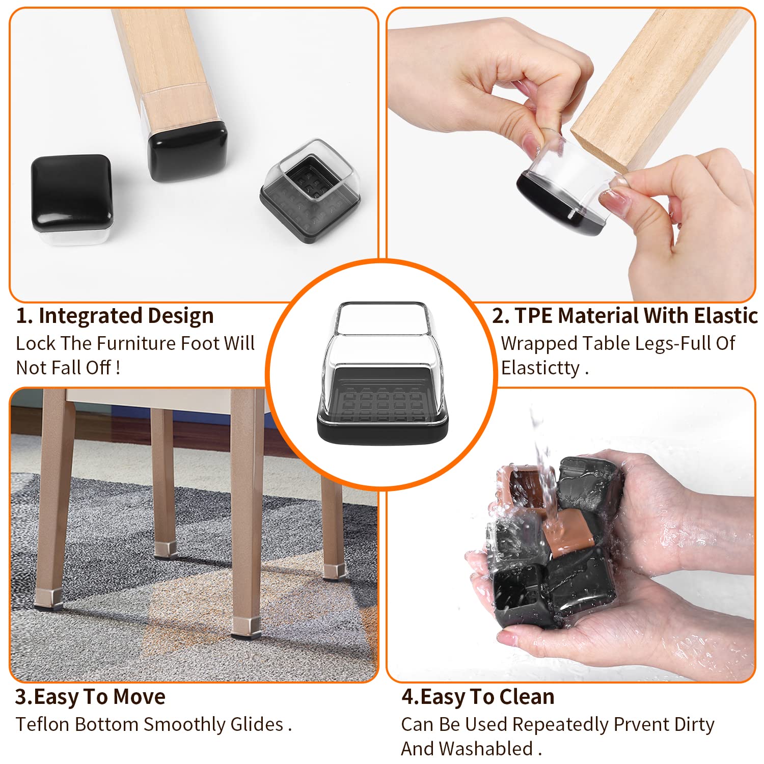 Ezprotekt 5mm bottom protects carpet from wear and scuffs.