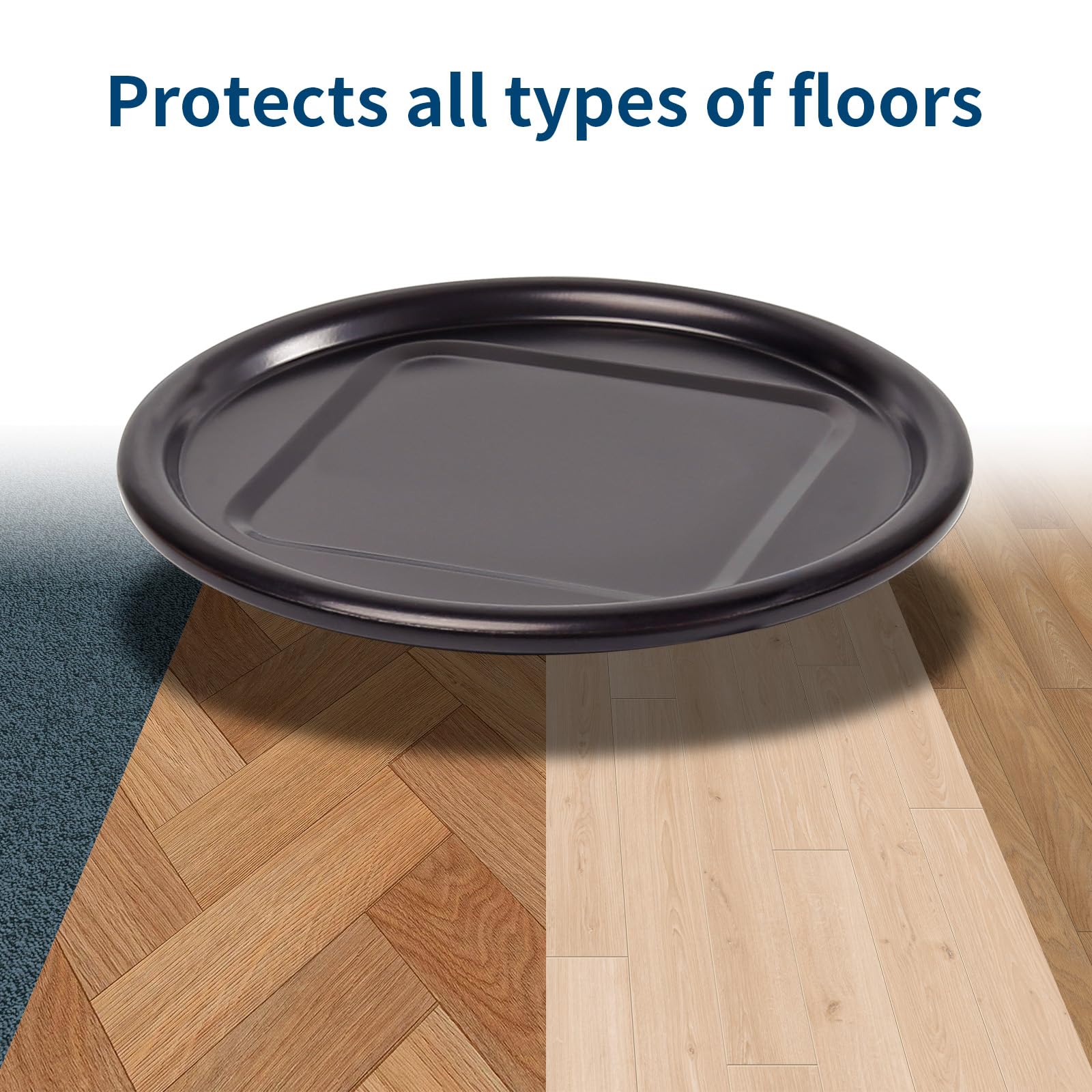 Ezprotekt aluminum base with felt bottom provides durable, floor-safe protection.