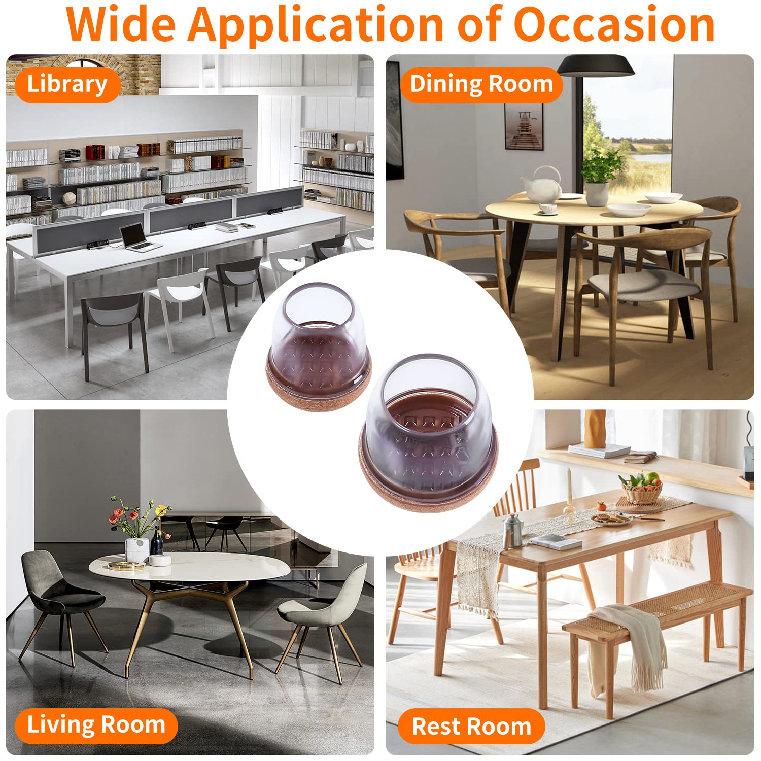 Ezprotekt protectors on bar stools and dining chairs versatile fit
