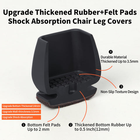 Ezprotekt bar stool protectors close-up showing felt pad for quiet use.