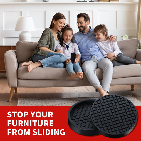 Ezprotekt caster cups anti-slip provide grip for smooth floor surfaces.
