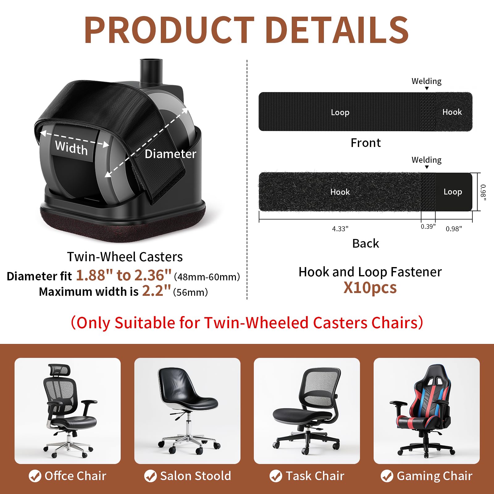 Ezprotekt caster cups with felt bottom close-up