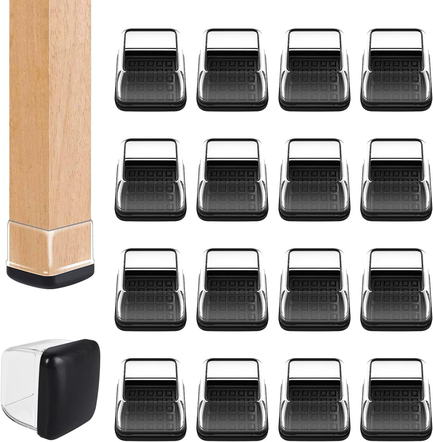 Ezprotekt chair leg sliders for carpet set helps protect carpets and ease movement.