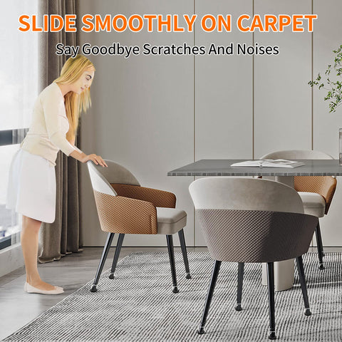 Ezprotekt chair sliders fit most legs, including round and square shapes.