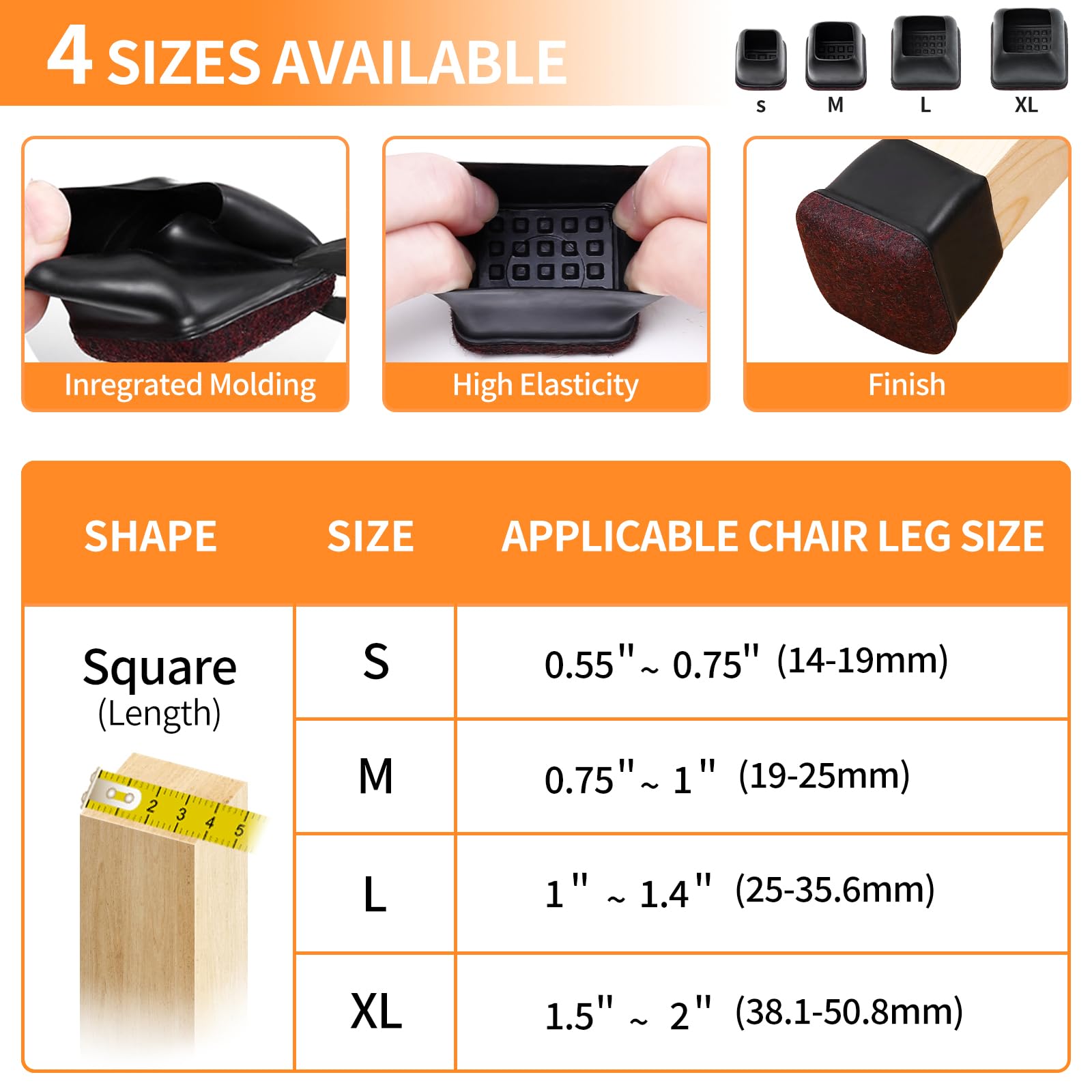 Ezprotekt dining chair leg caps prevent scrapes during daily dining