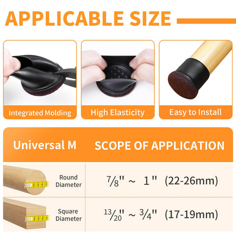 Ezprotekt felt-bottom pad reduces movement and noise on hardwood floors