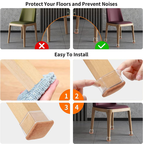 Ezprotekt washable pads keep furniture feet clean.