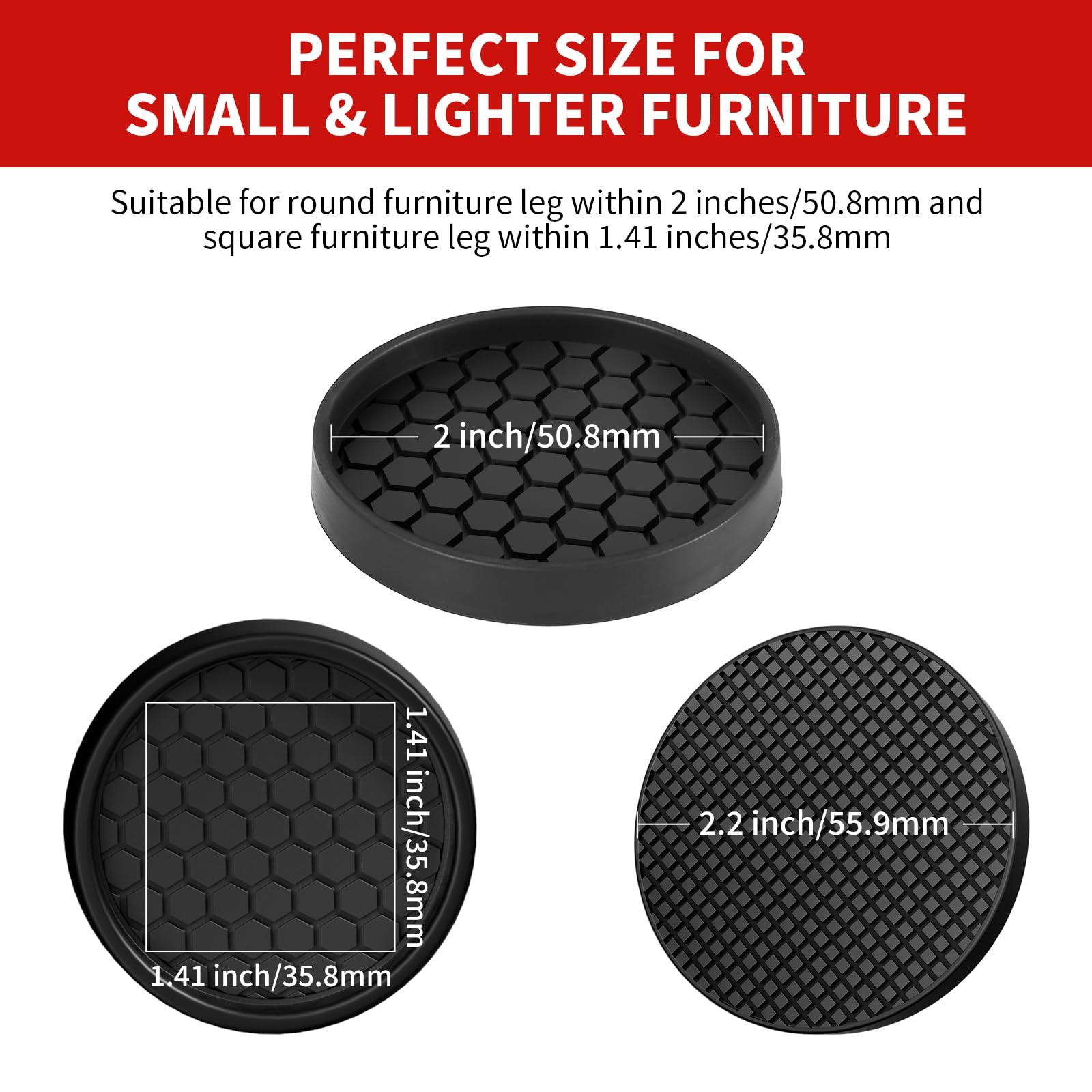 Ezprotekt floor protectors for hardwood help keep sofas and tables steady.