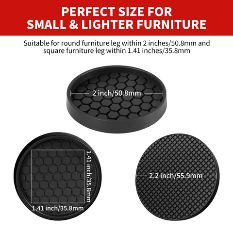 Ezprotekt floor protectors for hardwood help keep sofas and tables steady.