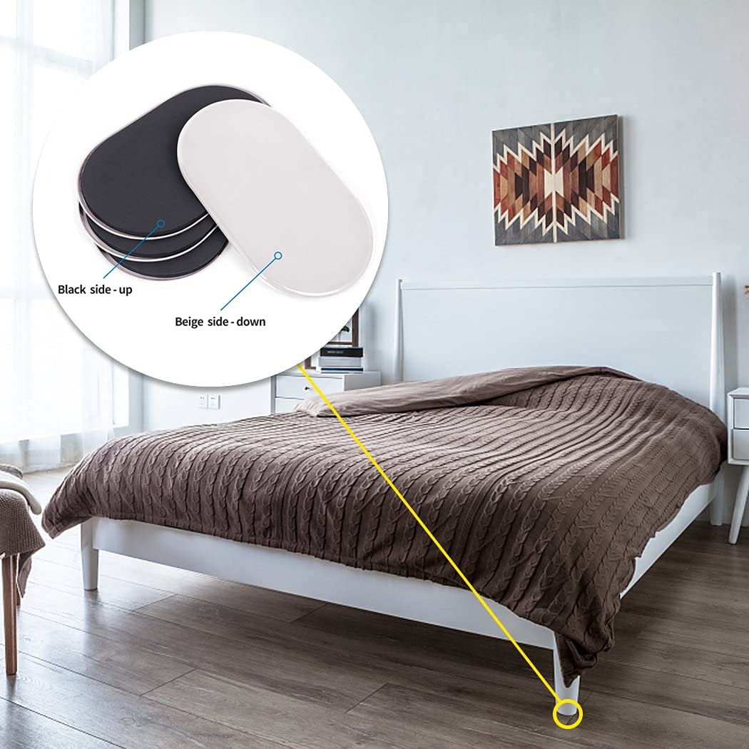 Ezprotekt beige sliders on carpet demonstrate quick moving of heavy furniture
