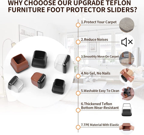 Ezprotekt garden and patio chairs glide smoothly on carpet.