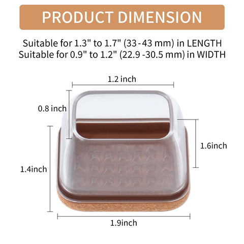 Ezprotekt rectangle felt bottom-thickened pad provides durable floor protection.