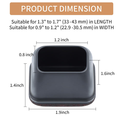 Ezprotekt rectangle felt pad bottom thickened 5 mm enables smooth glide on floors