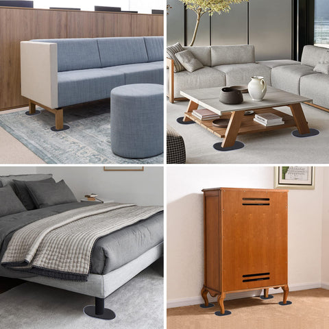 Ezprotekt armoire-mover sliders protect floors while repositioning bulky armoires.