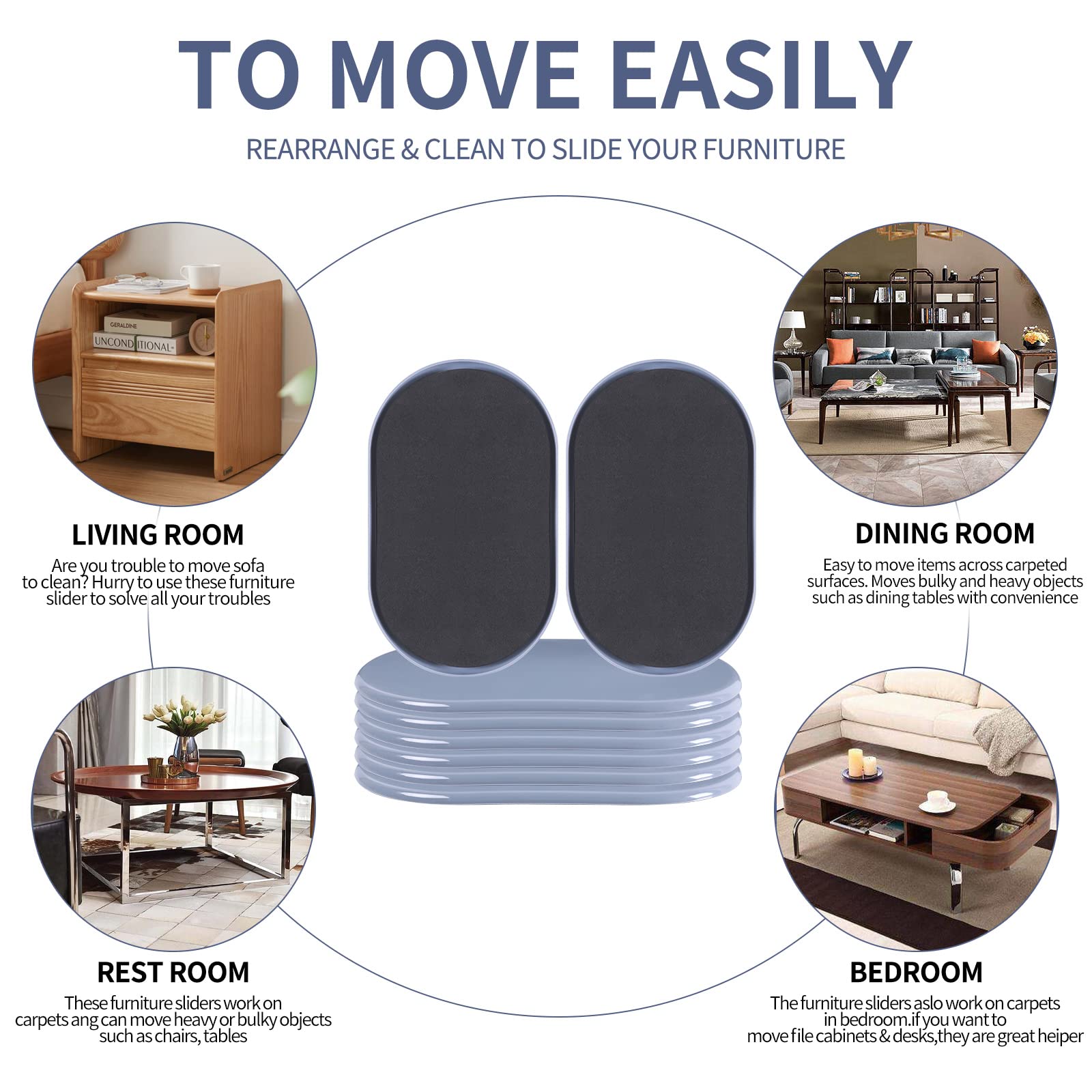 Ezprotekt bookcase-mover sliders prevent scuffs when moving tall shelves.