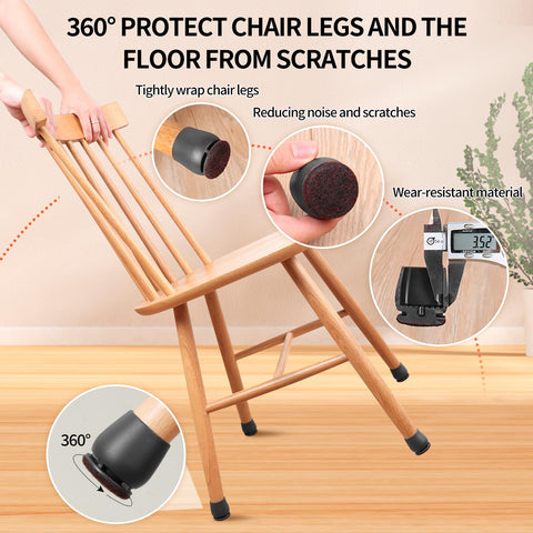 Ezprotekt felt-bottom pad cushions the chair base during movement.
