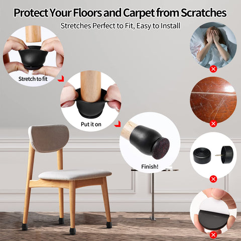 Ezprotekt quiet chair movements due to reduced friction and scrapes.