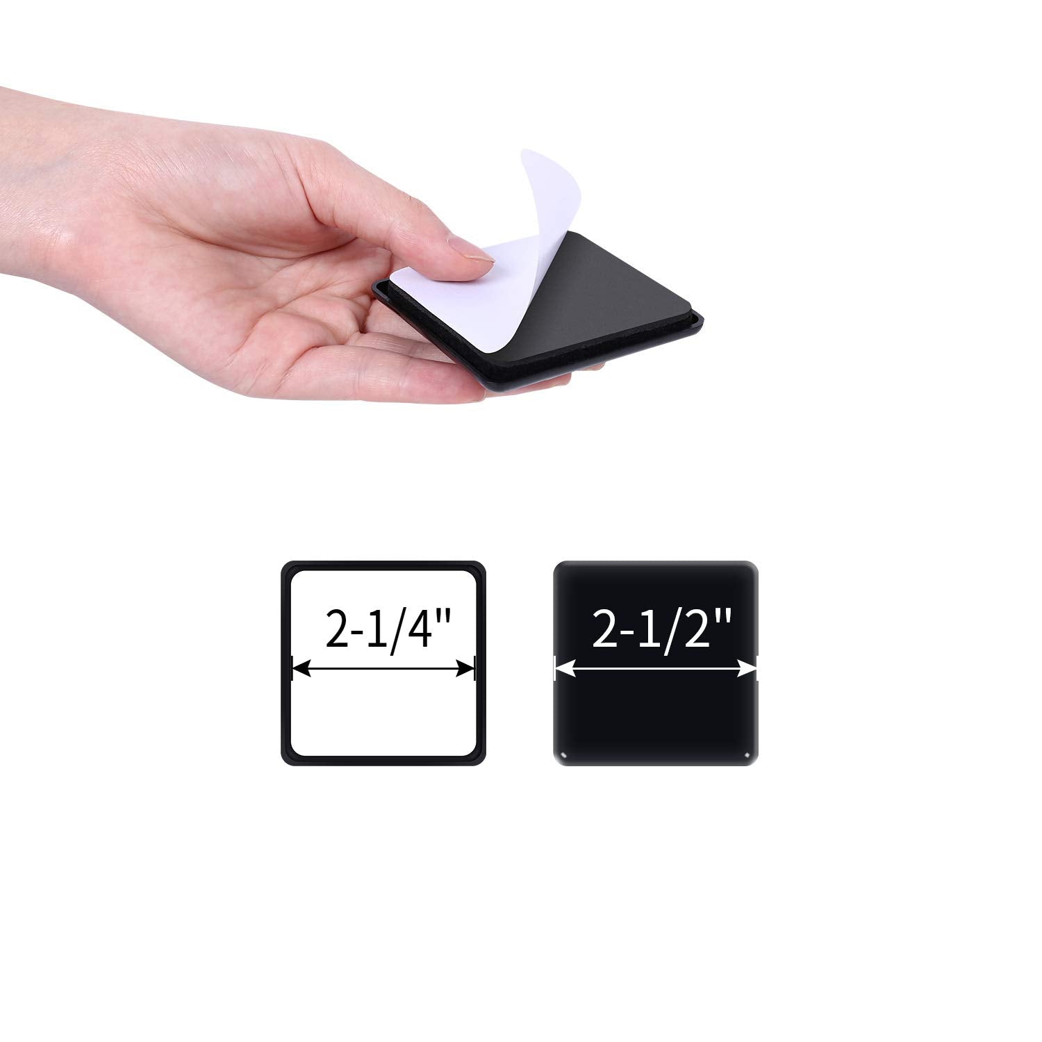 Ezprotekt self-adhesive slider attached to a sofa leg protects carpet