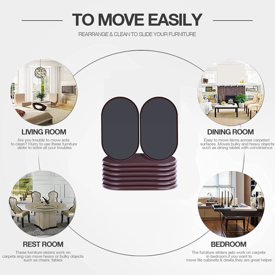 Ezprotekt large furniture sliders move dining tables and sofas smoothly