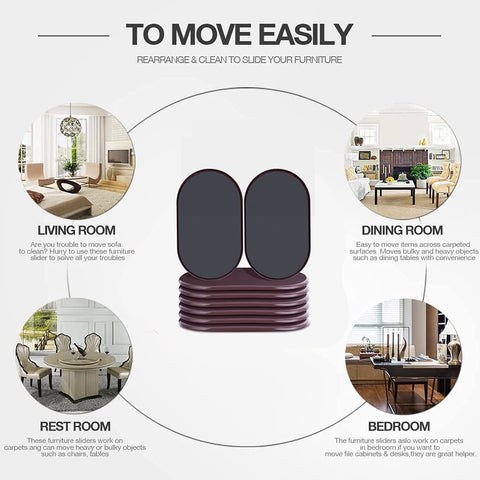 Ezprotekt large furniture sliders move dining tables and sofas smoothly