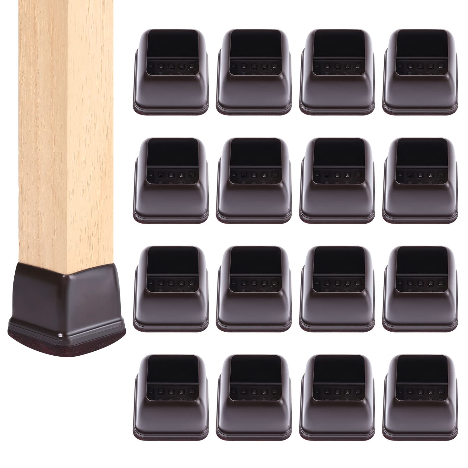 Ezprotekt square leg protectors with felt protect hardwood floors from scratches