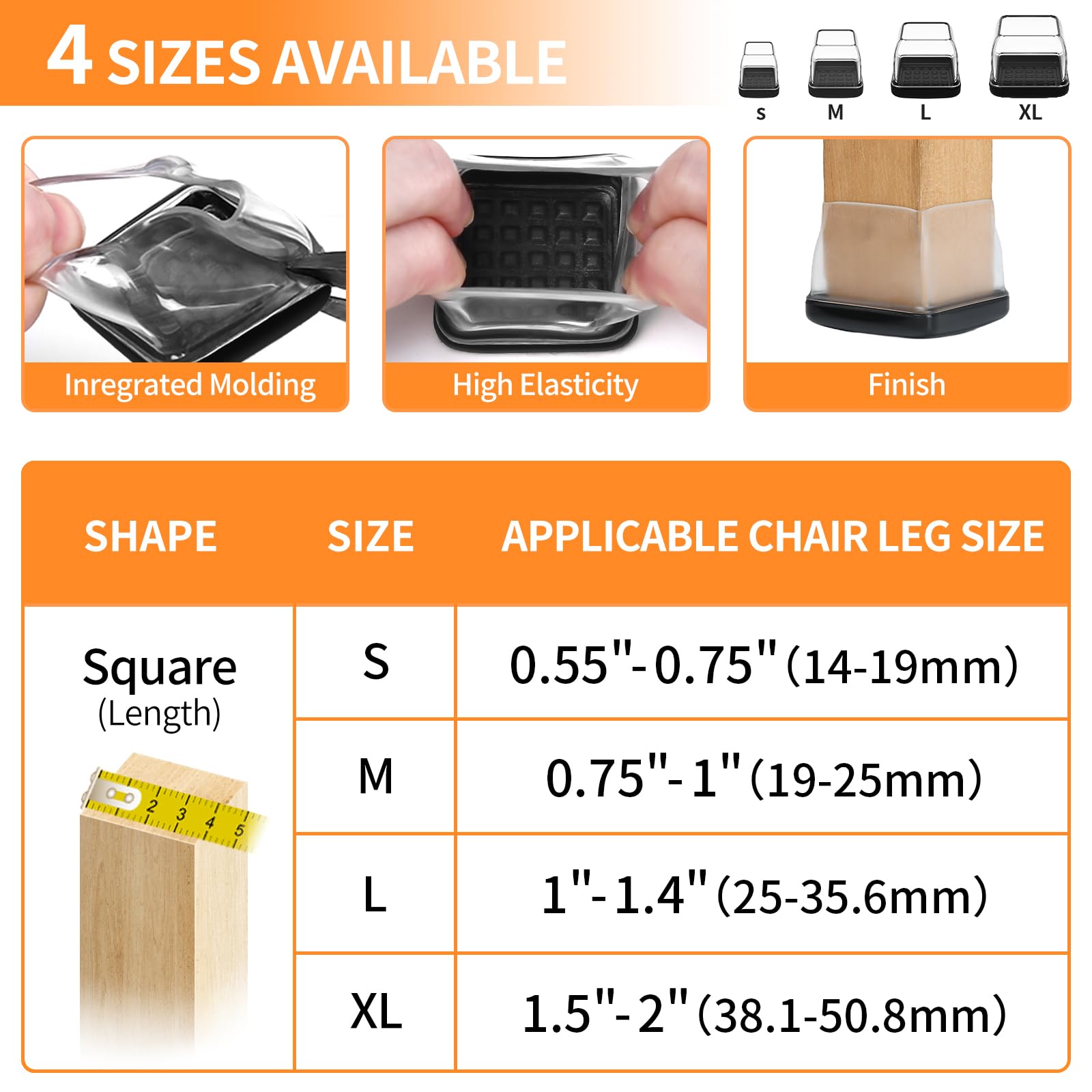 Ezprotekt teflon bottom glide for quiet, smooth carpet movement.
