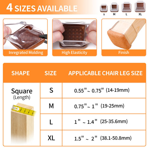 Ezprotekt thick felt bottom cushions chair feet and reduce scuffs.