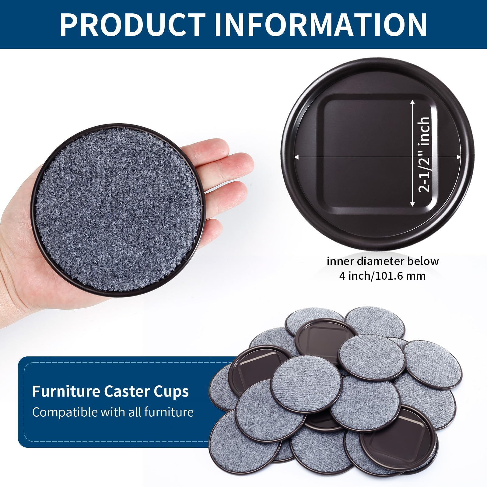 Ezprotekt felt sliders under chair for easy moves and quiet furniture shifts.