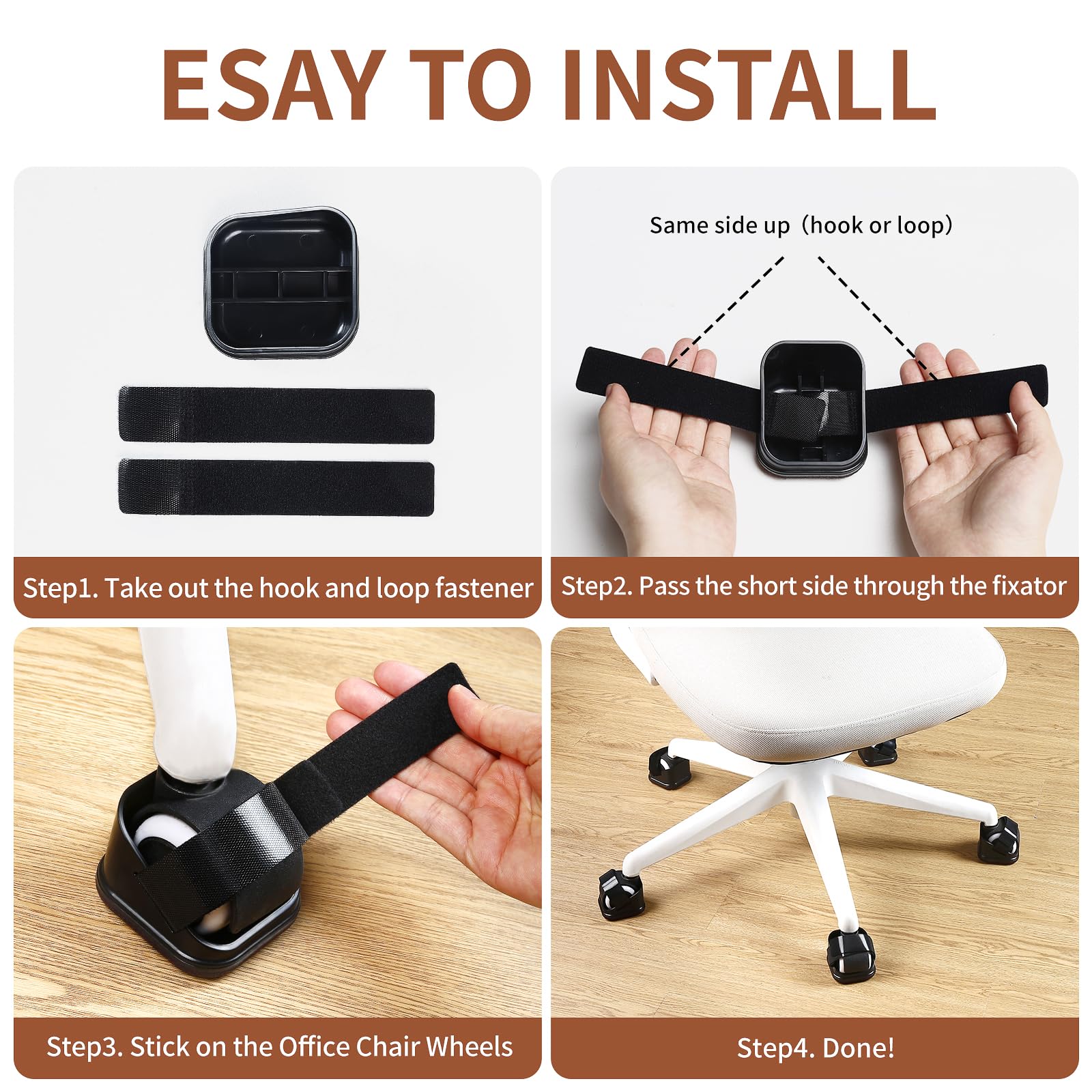 Ezprotekt washable and reusable caster cups
